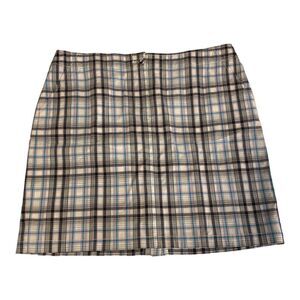 TALBOTS Woman's Size 14P Golf Skirt w/Pockets Plaid Stretch Cotton